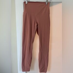 Lululemon Align 25” size 6 Dusty Peach Leggings
